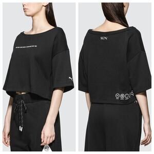 PUMA X SELENA GOMEZ Crop Sweatshirt in Black Women’s Size‎ XS